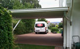 Doppel-Carport mit Schiefer und Aluminiumkante – in Detmold