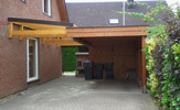 Verlängerung zu einem bestehenden Carport mit Glaseindeckung – in Helpup